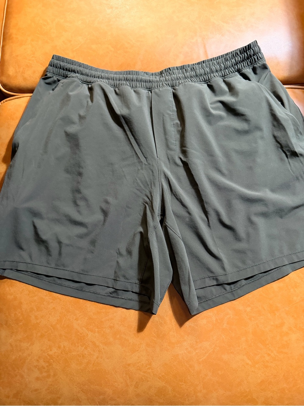 Lululemon Men's Athletic Shorts in Dark Olive Green - Lightweight Performance